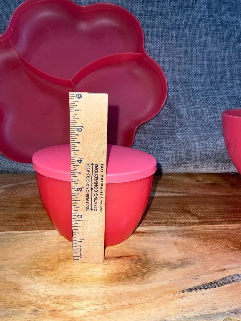 Tupperware - Chip N Dip Set with Dip Bowl 1.5 Gallon - Guava